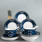 Japanese Underglaze Dining Kit - Elegant 16-Piece Ceramic Set for home