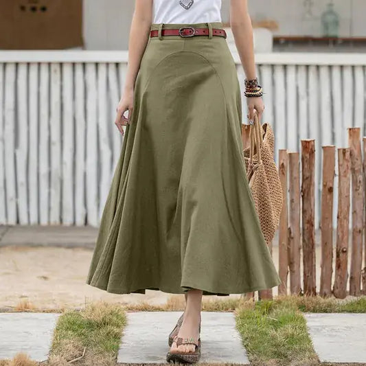 High Waist A-Line Skirt