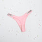 Rhinestone Thong Panties for Women Fitness