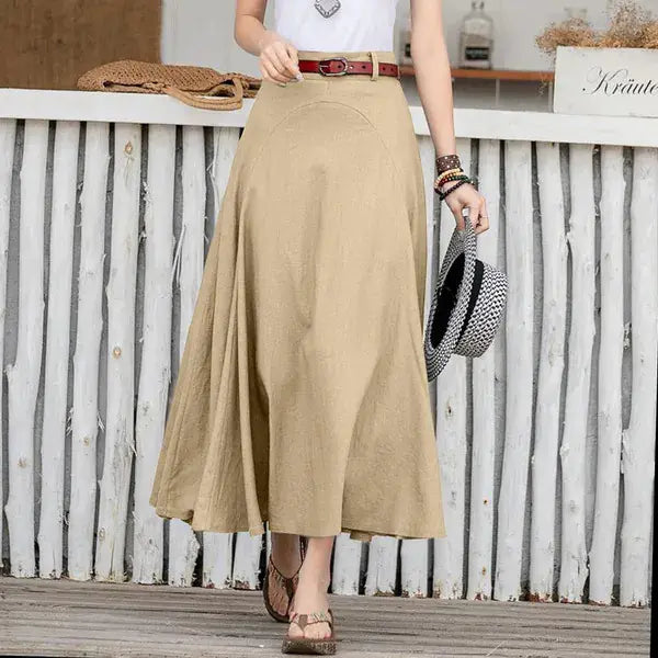 High Waist A-Line Skirt