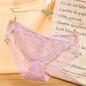 Elegant Lace Trim Low Waist Panties
