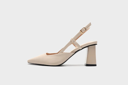 Thick Heel Hollow Buckle Women's Sandals