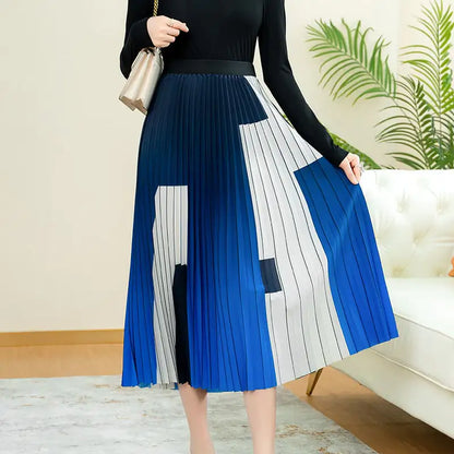 High Waist Slim Mid-Length Skirt