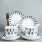Japanese Underglaze Dining Kit - Elegant 16-Piece Ceramic Set for home