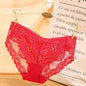 Elegant Lace Trim Low Waist Panties