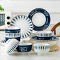 Japanese Underglaze Dining Kit - Elegant 16-Piece Ceramic Set for home