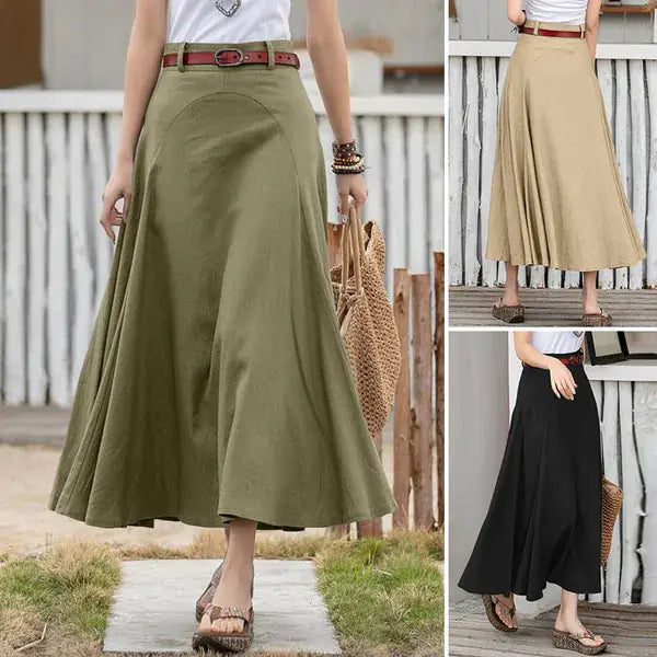 High Waist A-Line Skirt