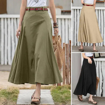 High Waist A-Line Skirt