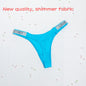 Rhinestone Thong Panties for Women Fitness