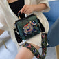 Embroidered Elephant Crossbody Bag