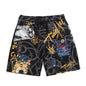 Casual Loose Camouflage Cat Print Beach Shorts