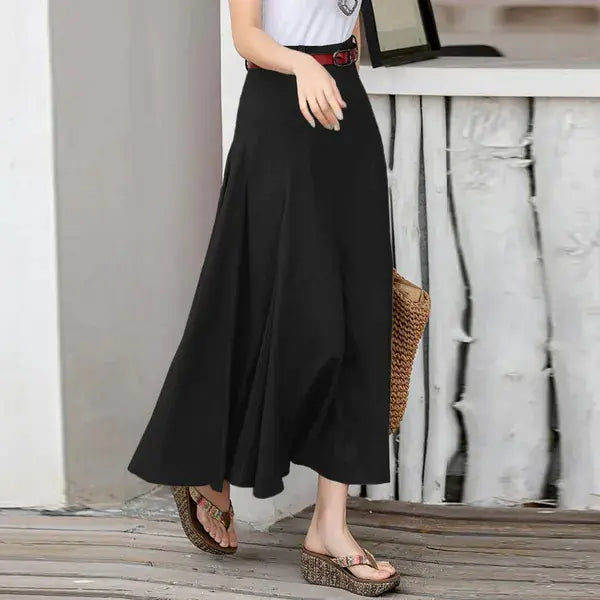 High Waist A-Line Skirt