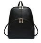 Black backpack with gold zippers on a white background