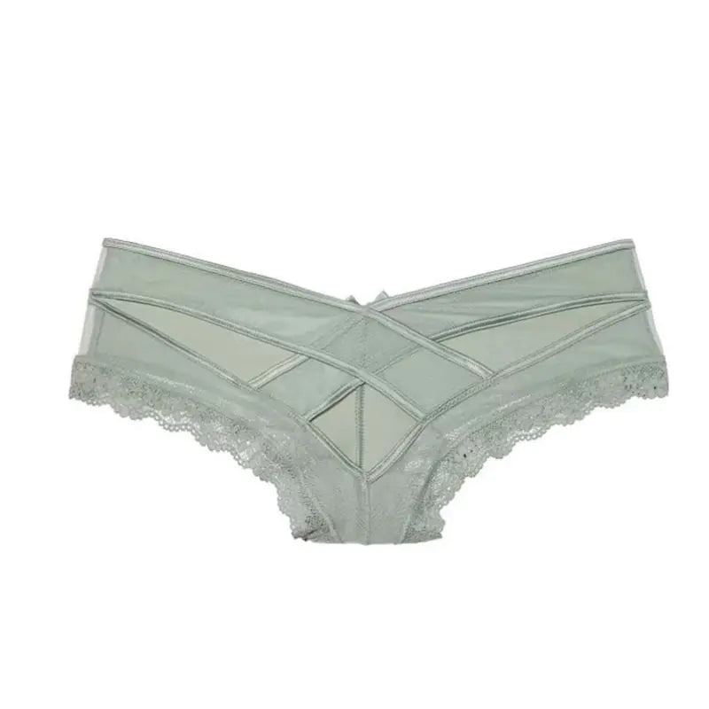 Sheer Lace Low-Rise Thong Panties