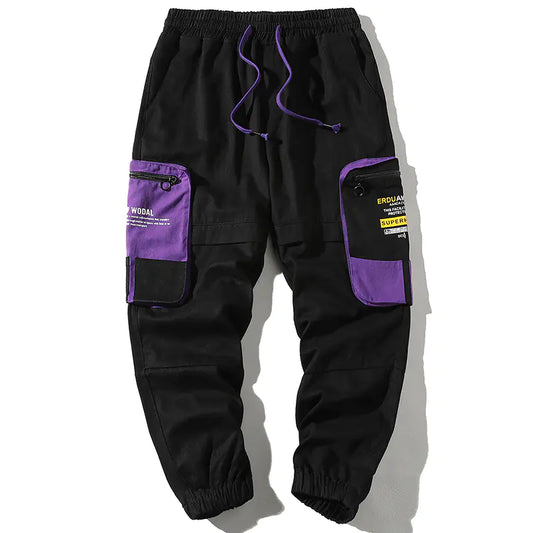 Trendy Color-Blocked Utility Pants