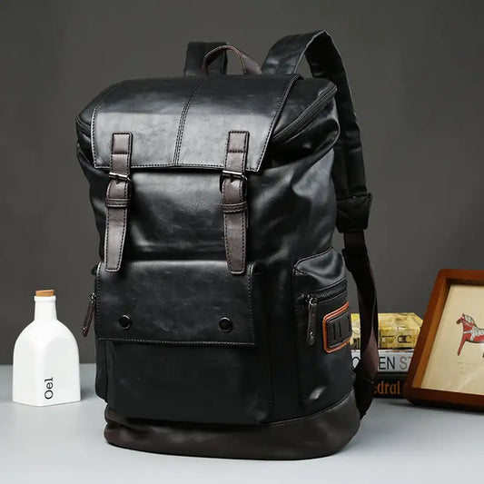 Men's High-Quality Leather Backpack